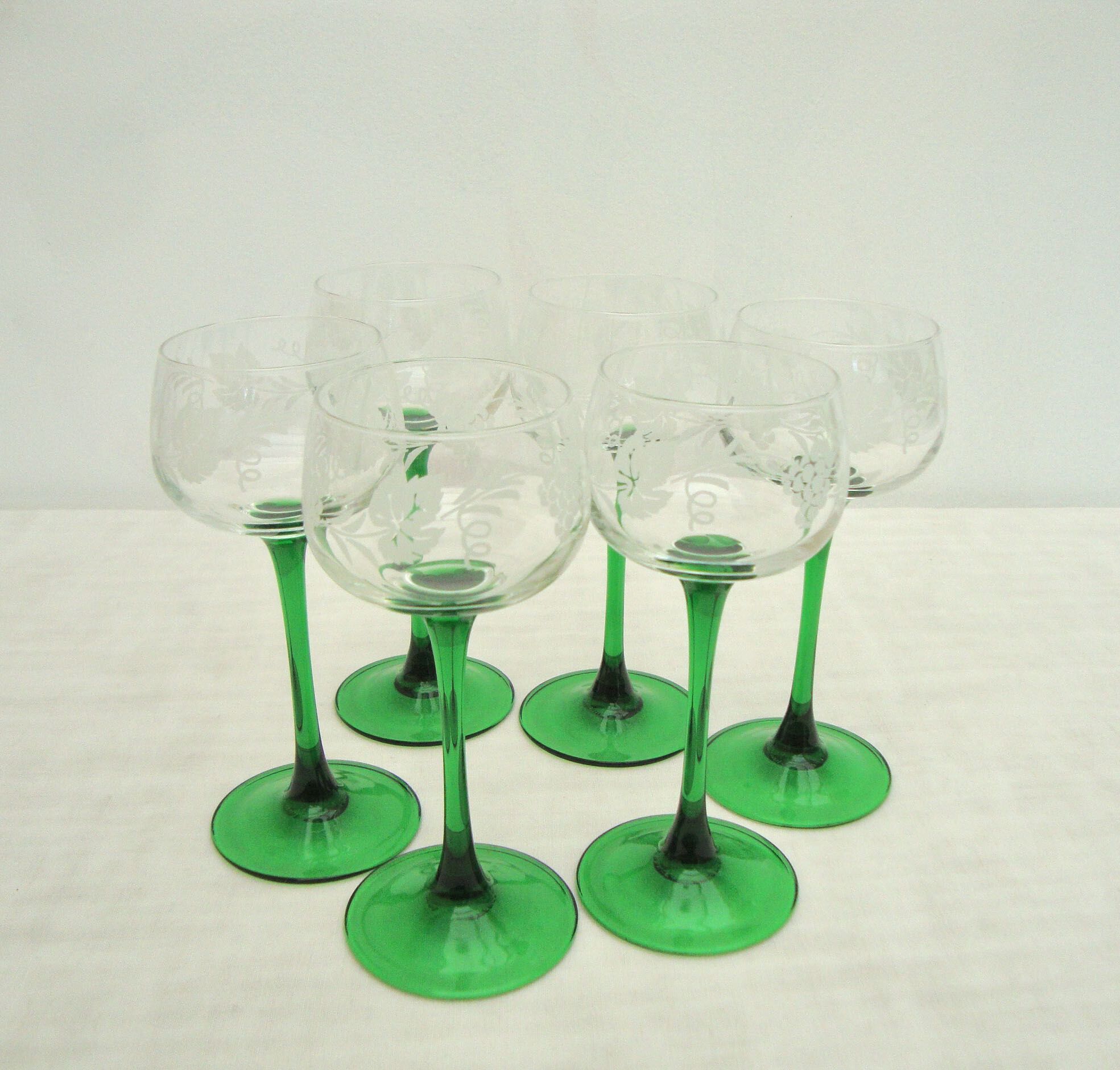 Set 6 glasses of Alsace wine