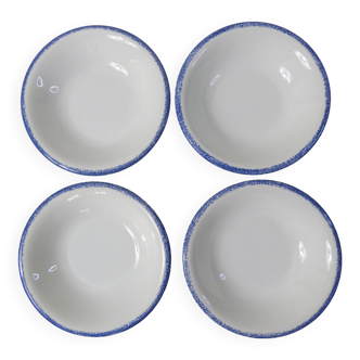 4 assiettes creuses en faience italienne