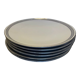 6 white porcelain dessert plates