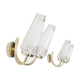 Pair wall lamp neo classic double golden 1960