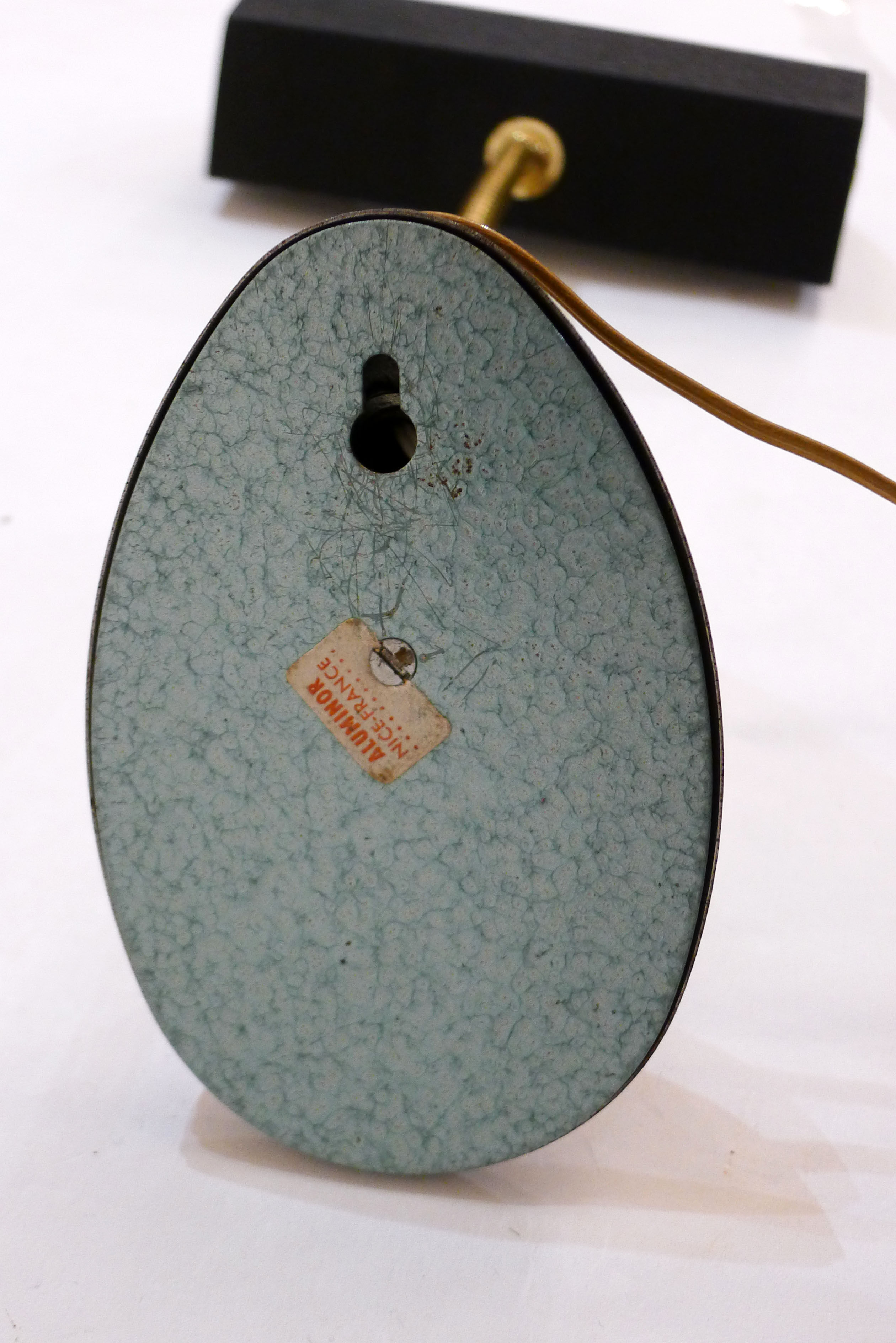 Small black Aluminor desk lamp - gilded