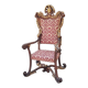 Un trône ou fauteuil d'apparat imposant , en bois sculpté XIX siecle