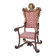 Un trône ou fauteuil d'apparat imposant , en bois sculpté XIX siecle