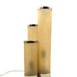 Hollywood regency fiberglass and brass table lamp, Italy 1970s