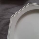 Set of 3 pearl plates from Creil and Montereau