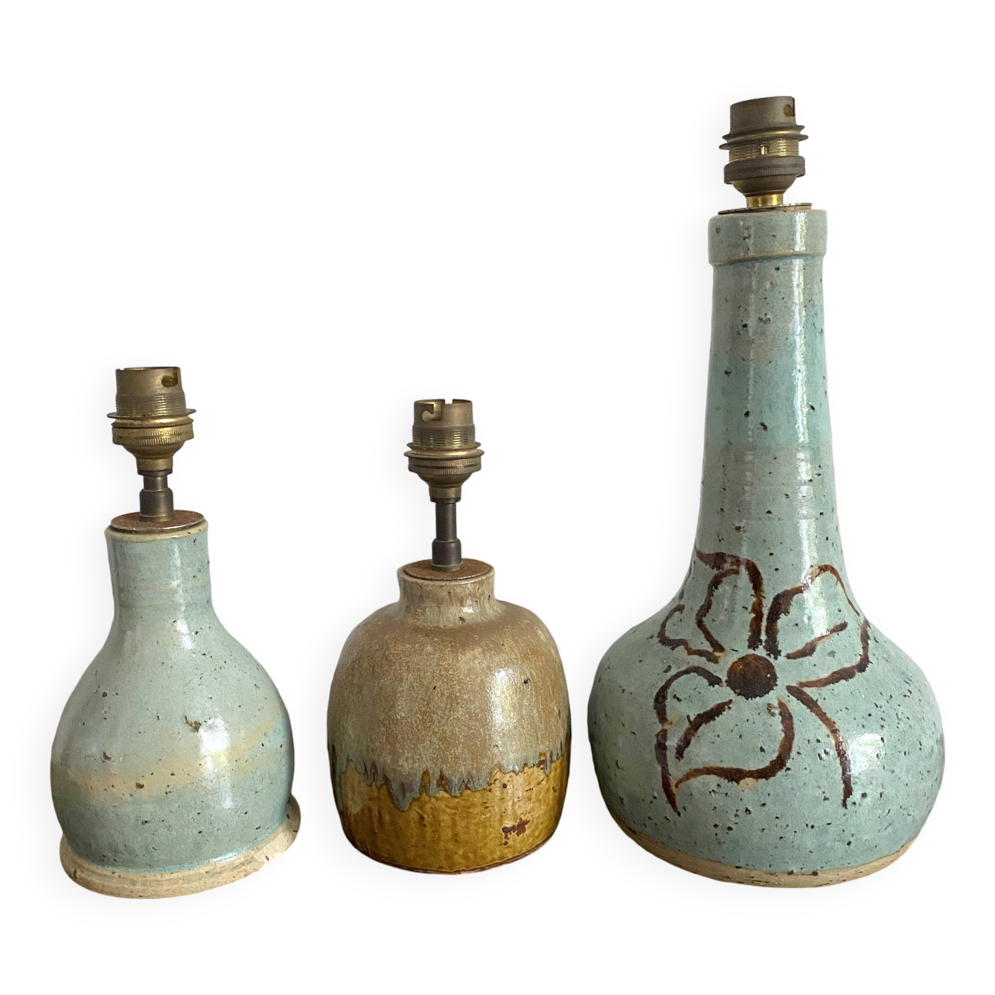 matching signed ceramic lamp bases
