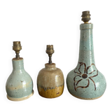 matching signed ceramic lamp bases