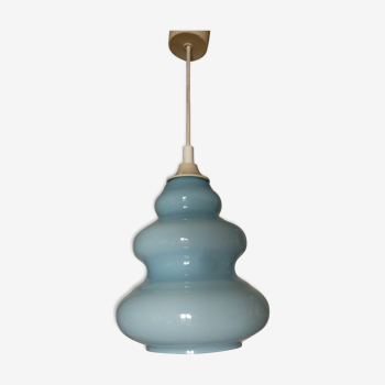 Suspension en opaline bleu clair