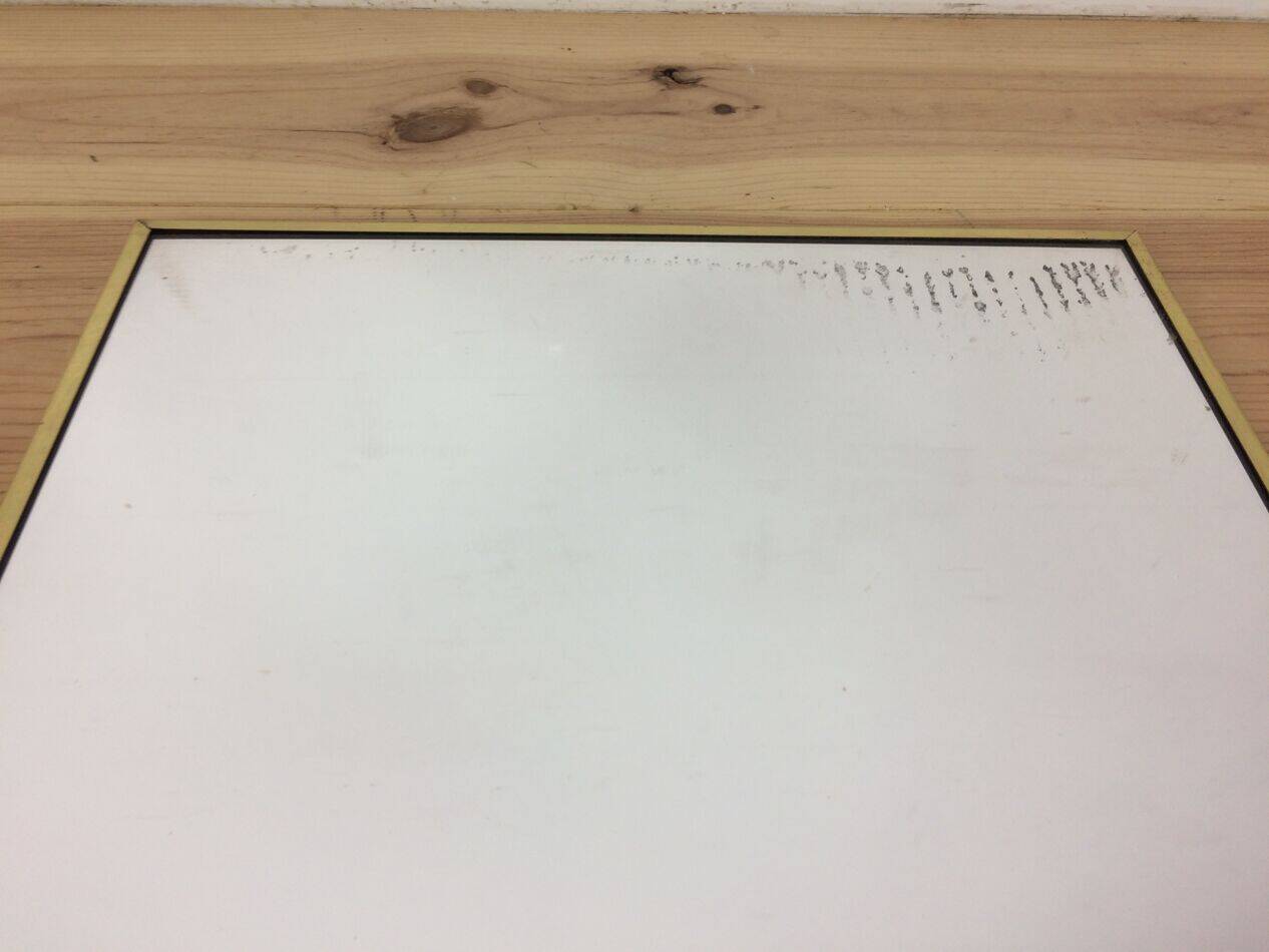 Paire de miroirs dorés 70's , 120 cm