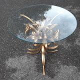 Gold metal side table 1970