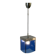Art Deco ceiling light in blue glass and chrome, 1950s, Italy