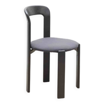 Chaise Bruno Rey par Kusch+co anthracite - assise tapissée