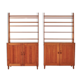 Pine libraries by Carl Malmsten with cabinets, pair, Sweden, 20th century