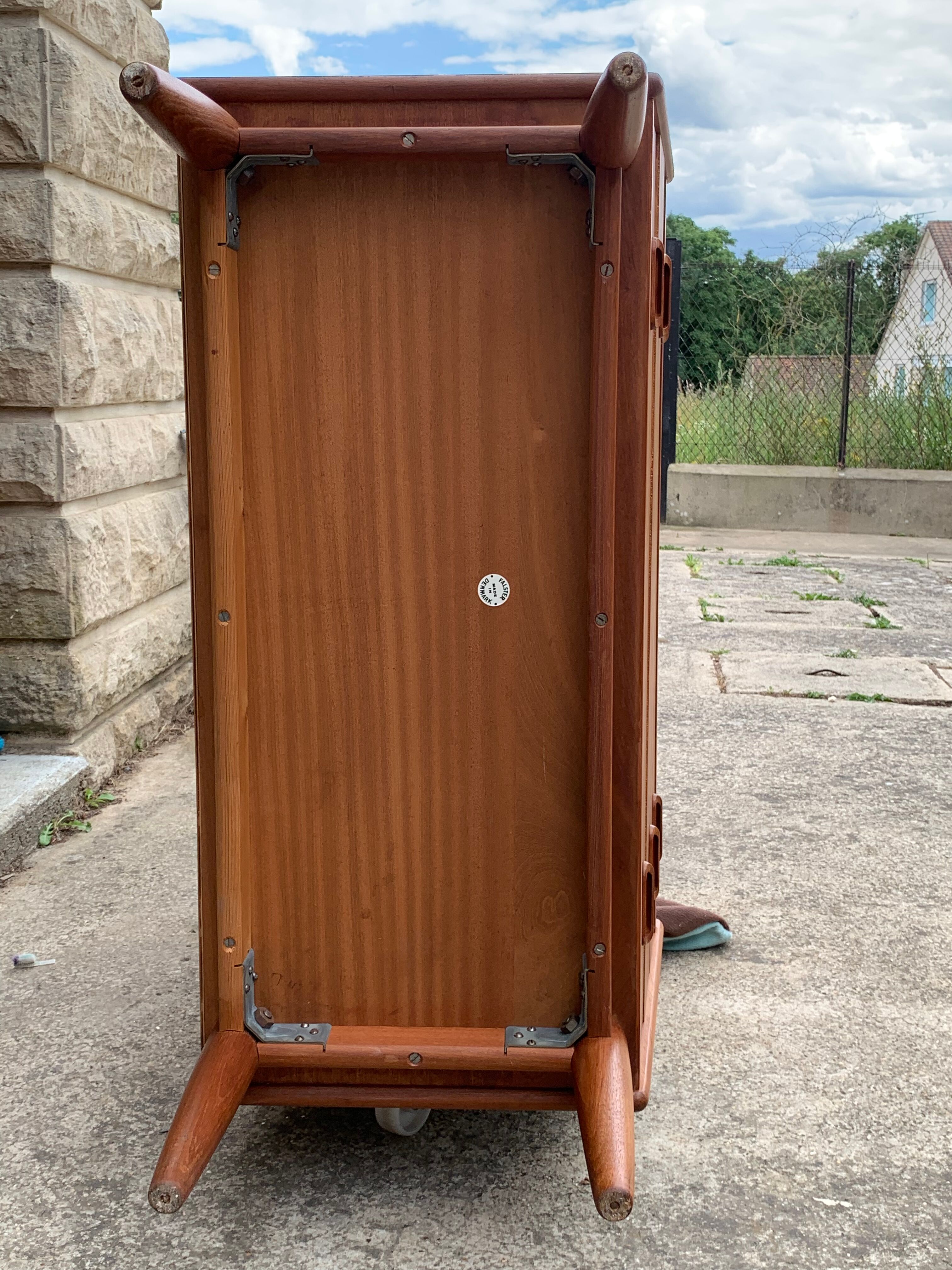 Secretary chest of drawers Teak by Arne Wahl Iversen for Falster Modelfabrik 1960