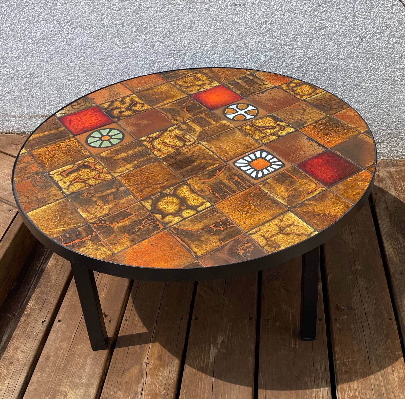 Ceramic coffee table by Jean Gregorieff