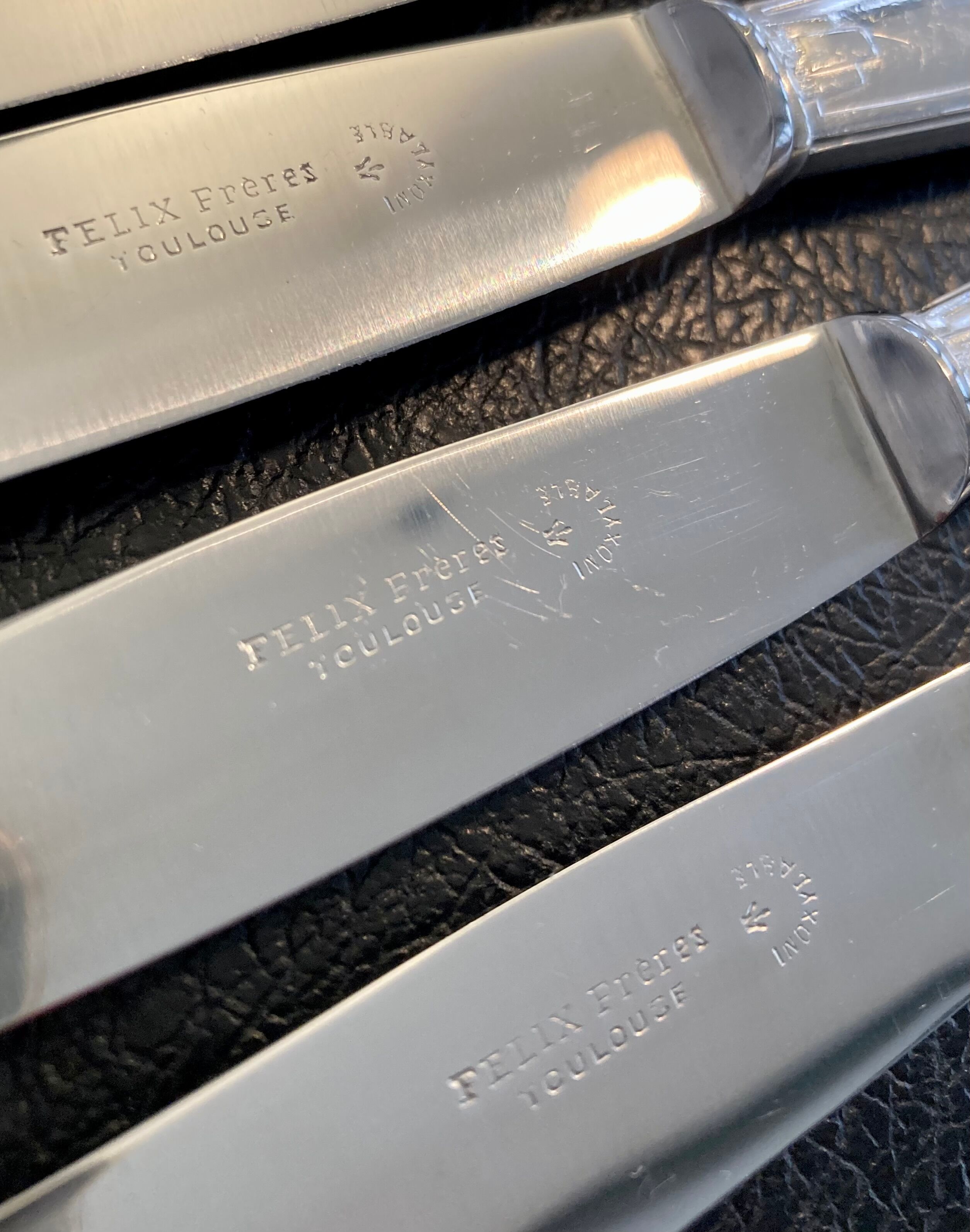 Set of 24 Art Deco knives silver metal