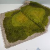 Pair of vintage Desso rugs from the 70s – moss green & beige