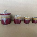 Set of De Bruyn Fives Lille ceramic pots