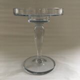 Large glass candle holder