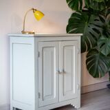 Grey clay Parisian buffet, patinated wood, 1950