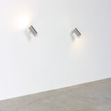 Pair of  wall light modernist metal design brush 1970