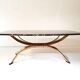 Coffee table in marble and bronze,france circa 1970