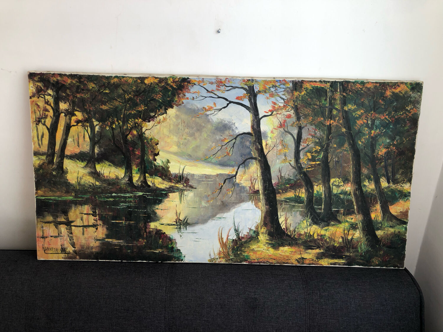 Oil on canvas autumn landscape