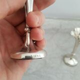 Pair of tulip vases flared collar late 19th century silver goldsmith punches