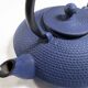 Japanese teapot in blue cast iron