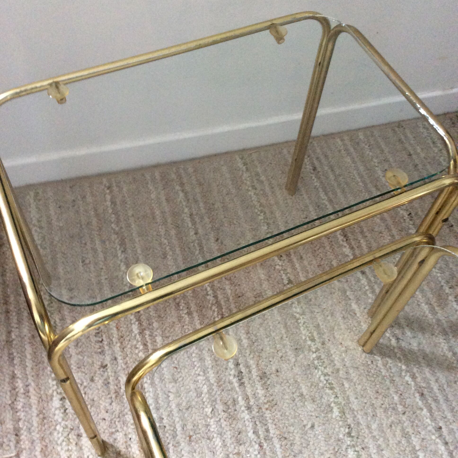 Series of 3 pull-out tables from the 70s