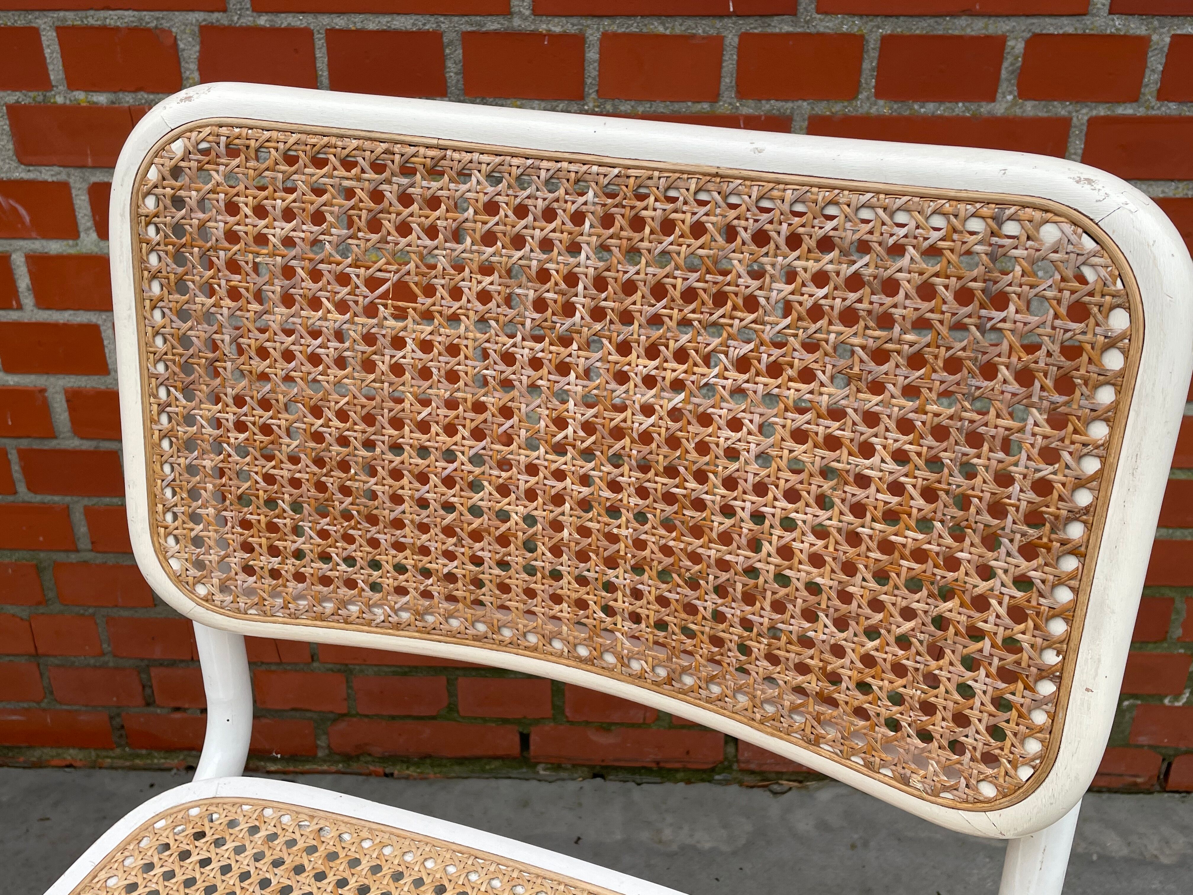 Set of 4 Cesca Model chairs by Marcel Breuer