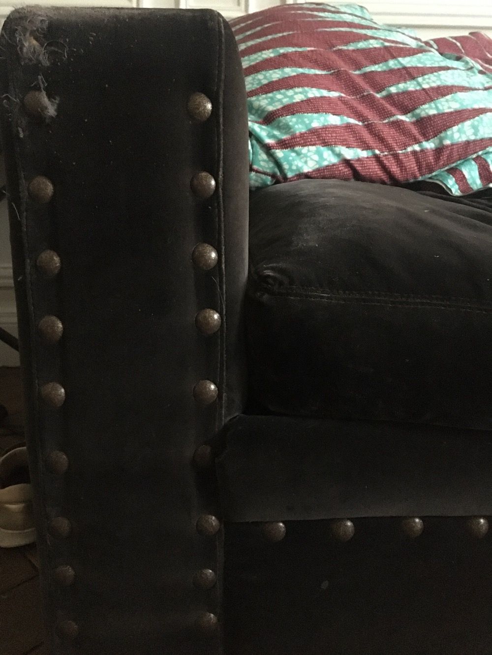Victor Caravan sofa convertible into dark gray velvet