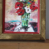 Oil on canvas bouquet of flowers