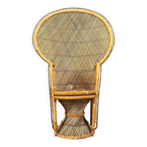 Vintage wicker peacock chair, 1970s