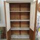 Showcase library cabinet linen patina gustavien shabby