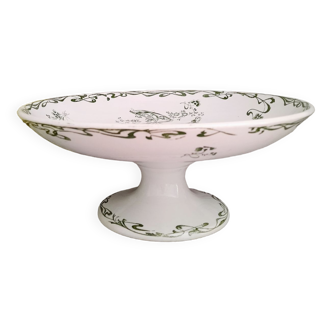 Old earthenware compote bowl
