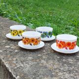 Set of 4 cups arcopal "lotus"