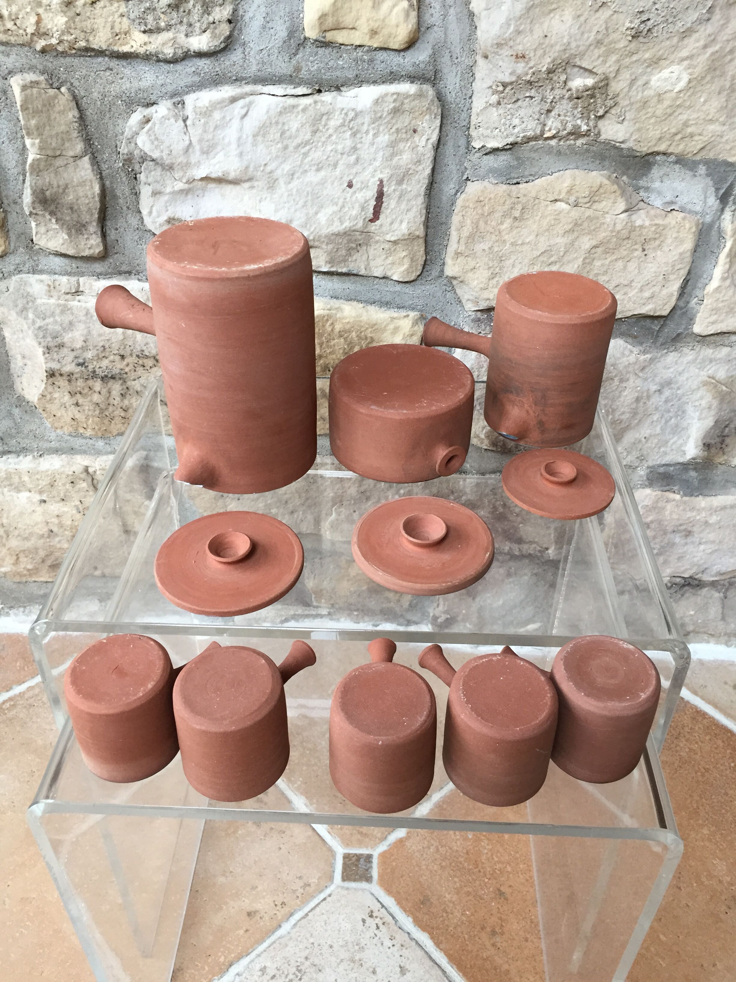 Coffee glazed terracotta