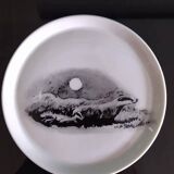 Set of 3 small decorative plates from Limoges - animal theme