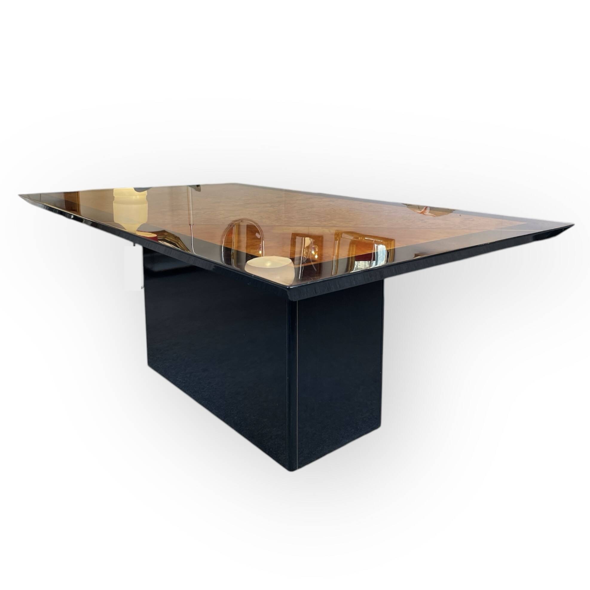Italian Burl Dinning Table by Miniforms, 1970s