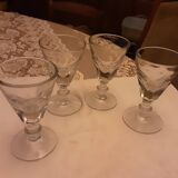 Thick, old bar glasses for aperitif