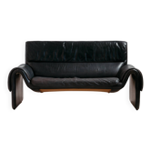 Ds 2011 two-seater leather sofa by De Sede