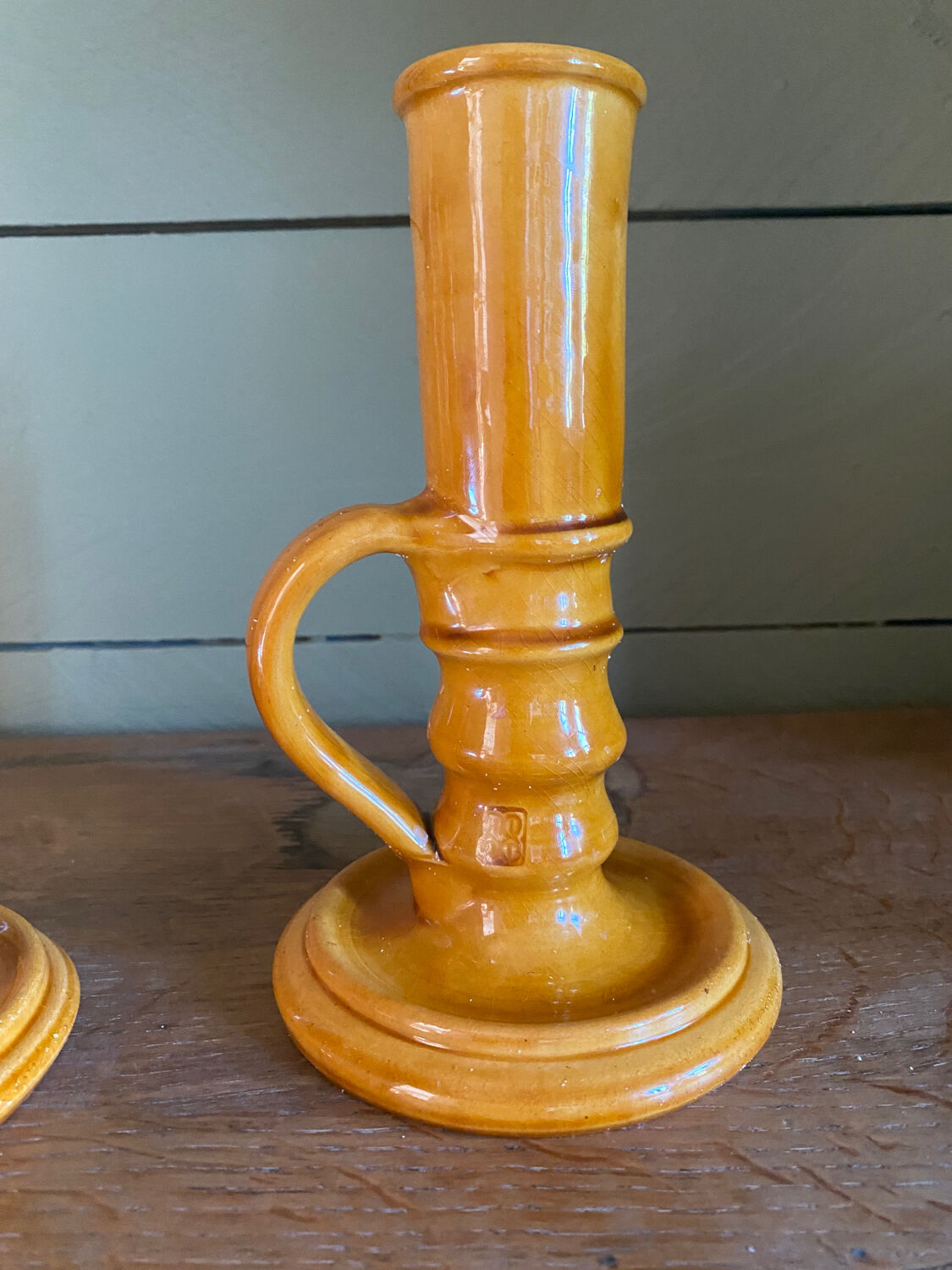 Pair of ceramic candle holders from Biot