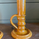 Pair of ceramic candle holders from Biot