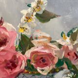 Signed framed painting Oil on canvas dimensions: height -59 cm - width -49 cm -