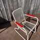 Vintage chair in steel wire on sled base, 1970s
