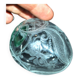 Fabergé egg in crystal engraved "butterfly" faberge modern russia 6.5cm