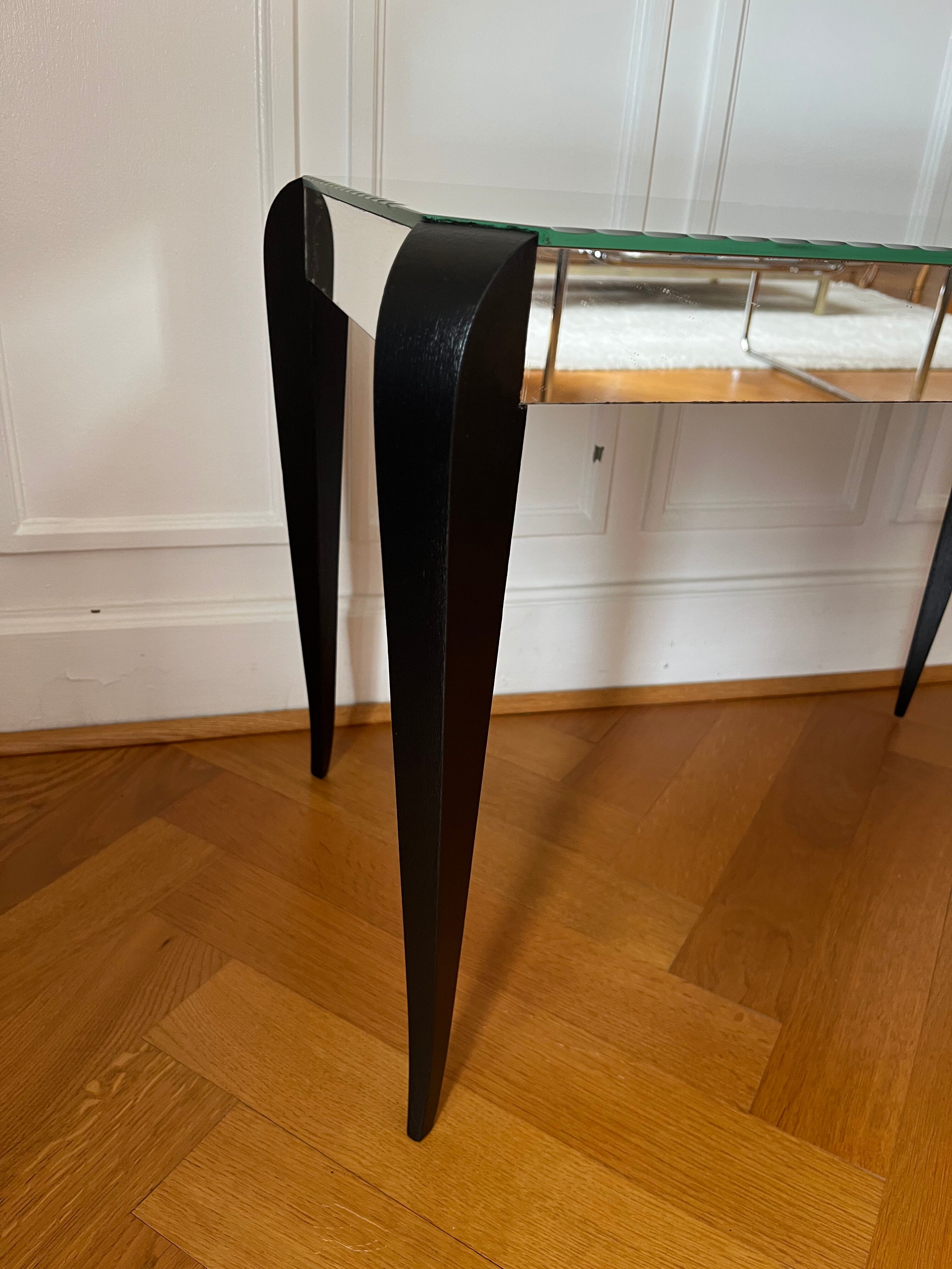 Table basse miroir années 40/50 Art Déco