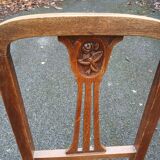 4 anciennes chaises cannée en bois
