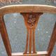 4 old wooden cane chairs
